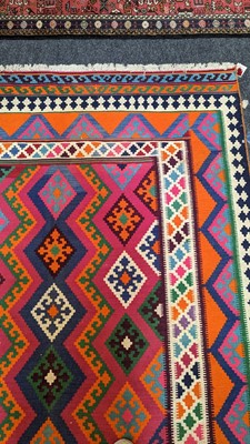Lot 190 - A Persian Qashqai kilim wool rug