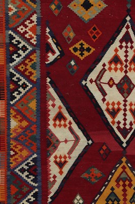 Lot 187 - A Persian Qashqai kilim wool rug