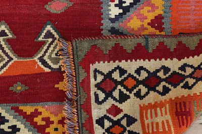 Lot 187 - A Persian Qashqai kilim wool rug