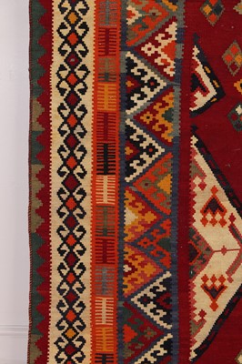 Lot 187 - A Persian Qashqai kilim wool rug