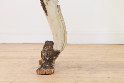 Lot 173 - A carved and painted wood and composition pier table