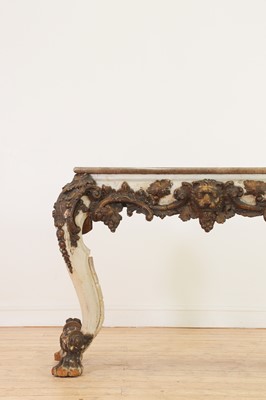 Lot 173 - A carved and painted wood and composition pier table