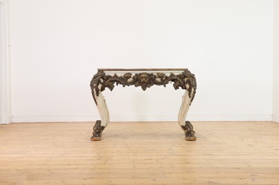 Lot 173 - A carved and painted wood and composition pier table