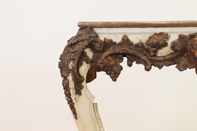 Lot 173 - A carved and painted wood and composition pier table