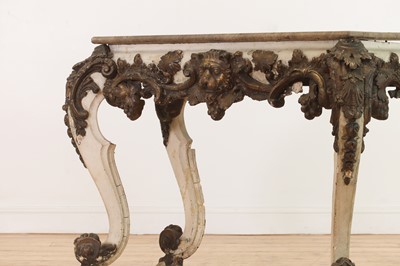 Lot 173 - A carved and painted wood and composition pier table
