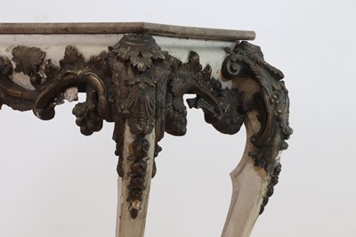 Lot 173 - A carved and painted wood and composition pier table