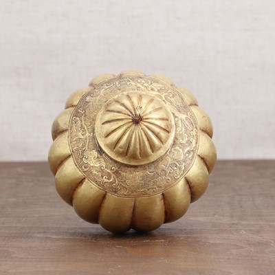 Lot 43 - A Chinese gold jar and cover