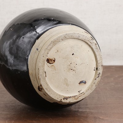 Lot 25 - A Chinese black-glazed vase