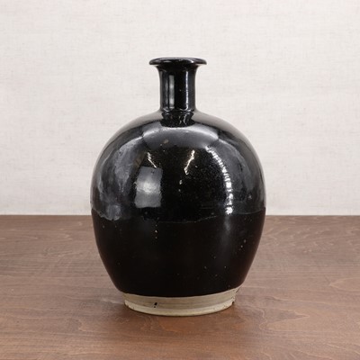 Lot 25 - A Chinese black-glazed vase