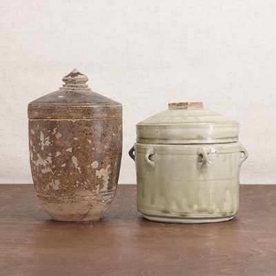 Lot 45 - A Korean celadon jar and cover
