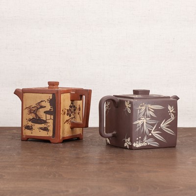 Lot 39 - Two Chinese Yixing zisha stoneware teapots