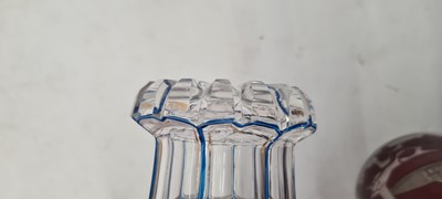 Lot 218 - A collection of Bohemian cased and flashed glass drinking vessels