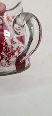 Lot 218 - A collection of Bohemian cased and flashed glass drinking vessels