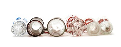Lot 218 - A collection of Bohemian cased and flashed glass drinking vessels