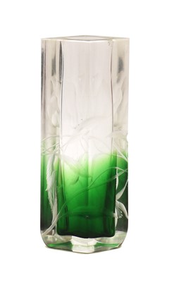 Lot 259 - A Moser intaglio cut glass vase