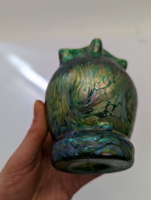 Lot 224 - A group of Bohemian iridescent glass vases