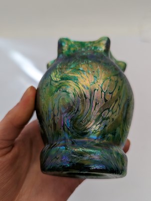 Lot 224 - A group of Bohemian iridescent glass vases