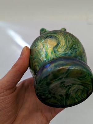 Lot 224 - A group of Bohemian iridescent glass vases