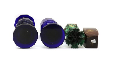 Lot 205 - A group of Continental coloured glass items