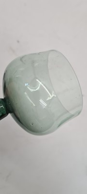 Lot 206 - A Stourbridge green glass decanter