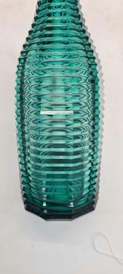 Lot 206 - A Stourbridge green glass decanter