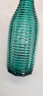 Lot 206 - A Stourbridge green glass decanter