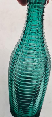 Lot 206 - A Stourbridge green glass decanter