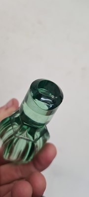 Lot 206 - A Stourbridge green glass decanter