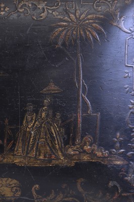 Lot 287 - A Regency japanned and parcel-gilt box