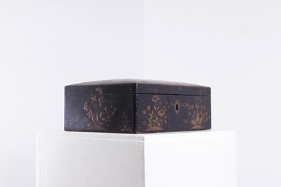 Lot 287 - A Regency japanned and parcel-gilt box
