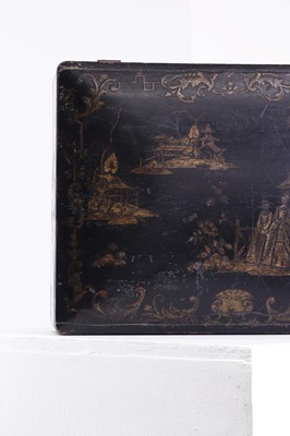 Lot 287 - A Regency japanned and parcel-gilt box