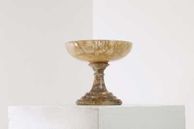 Lot 205 - A fluorspar pedestal dish or tazza