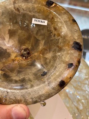Lot 205 - A fluorspar pedestal dish or tazza