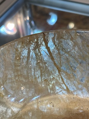Lot 205 - A fluorspar pedestal dish or tazza