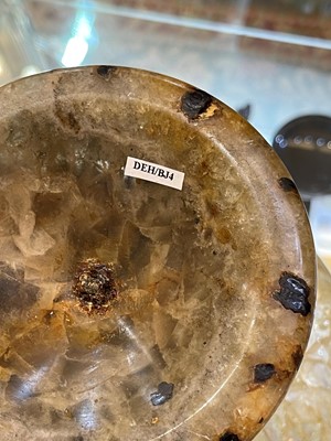 Lot 205 - A fluorspar pedestal dish or tazza
