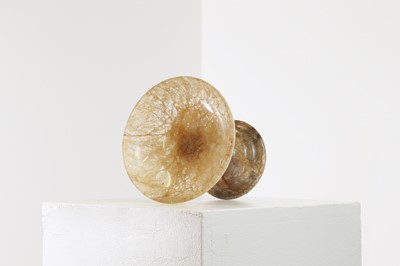 Lot 205 - A fluorspar pedestal dish or tazza