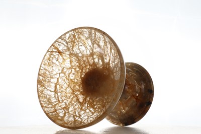 Lot 205 - A fluorspar pedestal dish or tazza