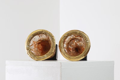 Lot 210 - A pair of George III Derbyshire fluorspar campana vases in the manner of Richard Brown