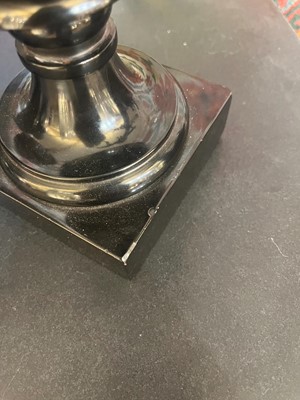 Lot 234 - A pair of Ashford black marble urns