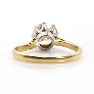 Lot 244 - An 18ct gold single stone diamond ring