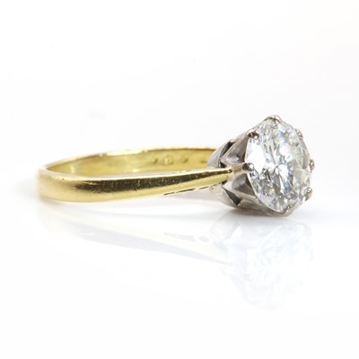 Lot 244 - An 18ct gold single stone diamond ring