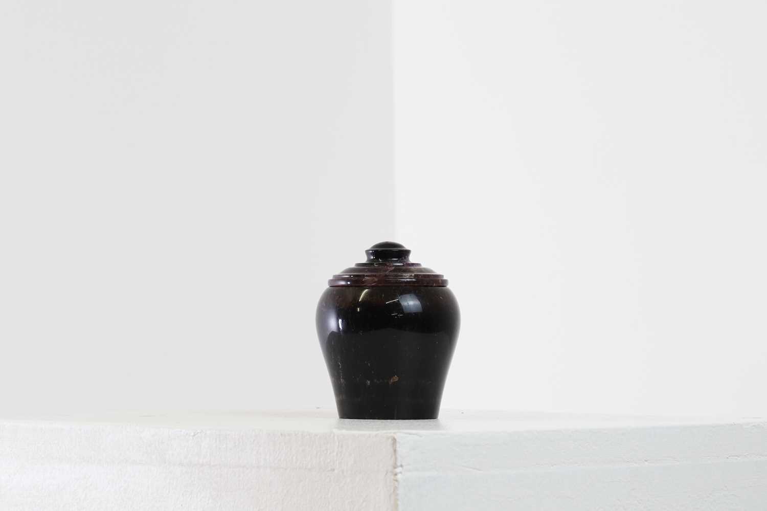 Lot 200 - A Derbyshire Blue John jar and cover