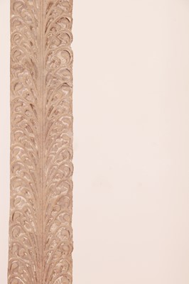 Lot 128 - A Mughal red sandstone pilaster