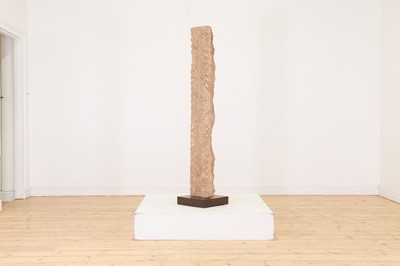 Lot 128 - A Mughal red sandstone pilaster