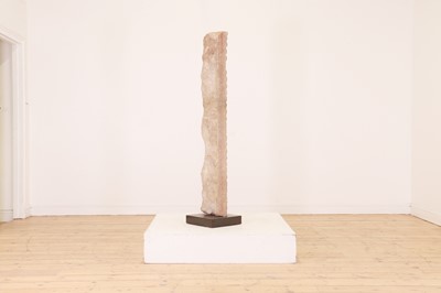 Lot 128 - A Mughal red sandstone pilaster