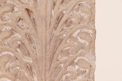 Lot 128 - A Mughal red sandstone pilaster