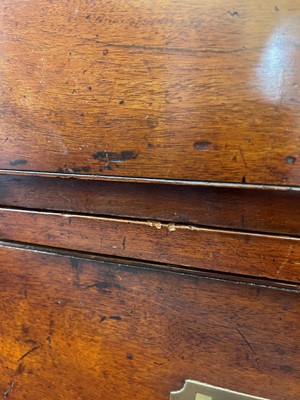 Lot 142 - A teak campaign chest