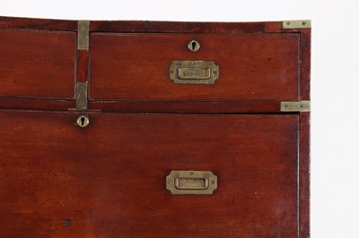 Lot 142 - A teak campaign chest