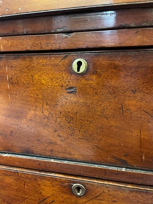 Lot 142 - A teak campaign chest