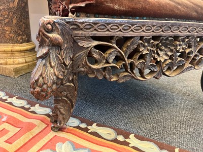 Lot 147 - A near pair of carved rosewood occasional chairs